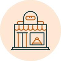 icono de vector de tienda de panadería