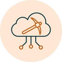 Cloud Mining Vector Icon