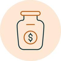 Money Jar Vector Icon