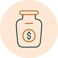 Money Jar Vector Icon