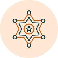 Sheriff Badge Vector Icon