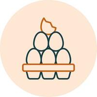 organic eggs Vector Icon