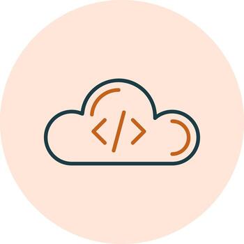 Cloud Coding Vector Icon