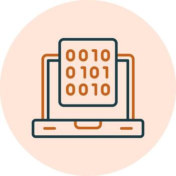 Binary Data Vector Icon