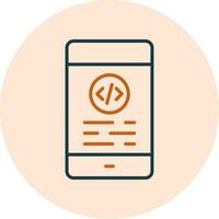 Mobile Coding Vector Icon