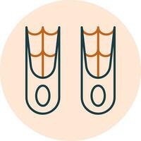 icono de vector de aleta