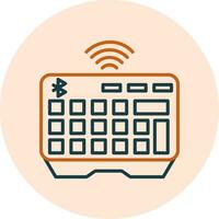 icono de vector de teclado inalámbrico