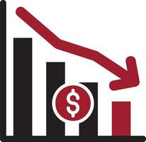 económico crisis vector icono