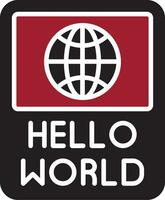 Hello World Vector Icon