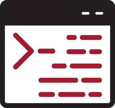 icono de vector de terminal de código