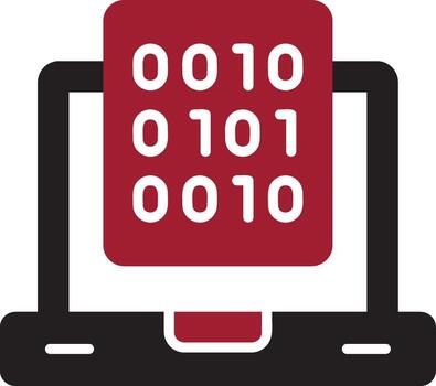 binario datos vector icono