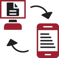 icono de vector de transferencia de datos