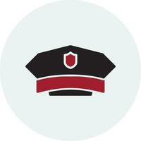 icono de vector de sombrero de policía