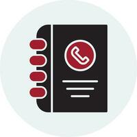 icono de vector de libreta de telefono