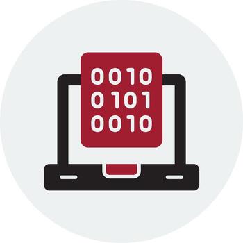 binario datos vector icono