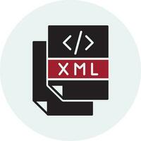 icono de vector de archivo xml