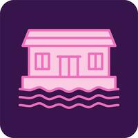 Houseboat Vector Icon