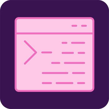icono de vector de terminal de código
