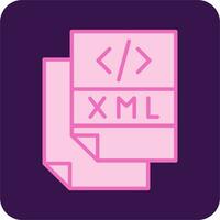 icono de vector de archivo xml