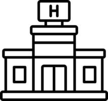 icono de vector de hospital