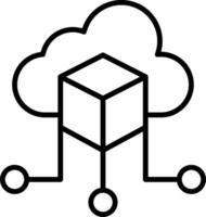 icono de vector de nube