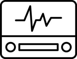 icono de vector de electrocardiograma