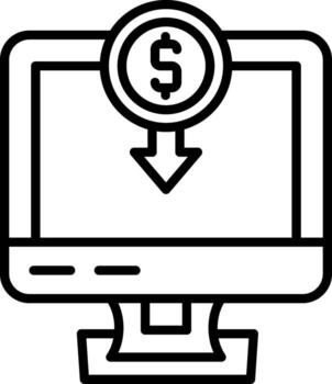 icono de vector de computadora
