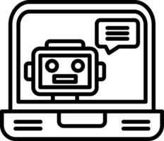 icono de vector de chatbot