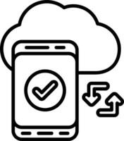 Cloud Sync Vector Icon