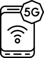 icono de vector de 5g