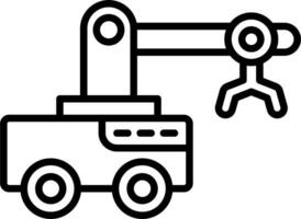 icono de vector de brazo de robot