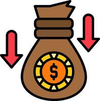 Money Loss Vector Icon
