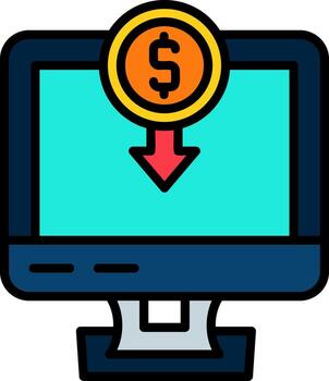 icono de vector de computadora