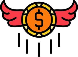 Flying Money Vector Icon