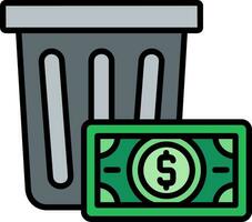 Wasted Money Vector Icon