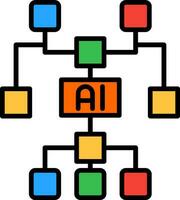 icono de vector de inteligencia artificial