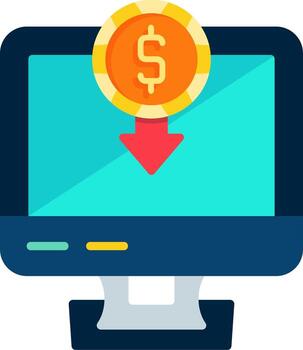 icono de vector de computadora
