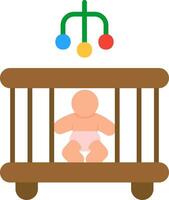 Baby Bed Vector Icon