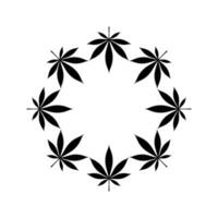 marijuana circulo forma composición, lata utilizar para decoración, florido, fondo de pantalla, cubrir, Arte ilustración, textil, tela, moda, o gráfico diseño elemento. vector ilustración