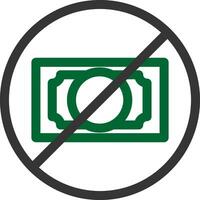 No Money Creative Icon Design vector