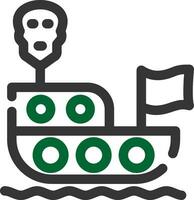 diseño de icono creativo de barco pirata vector