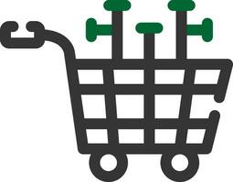 diseño de icono creativo de carrito de compras vector