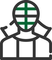 diseño de icono creativo de kendo vector