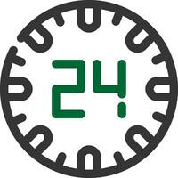 24 Hours Creative Icon Design vector