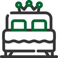 Double Bed Creative Icon Design vector