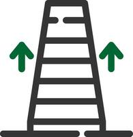 diseño de icono creativo de escalera mecánica vector