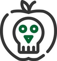 diseño de icono creativo de manzana envenenada vector