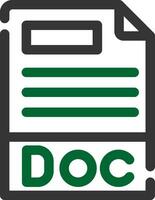 Doc File Format Creative Icon Design vector