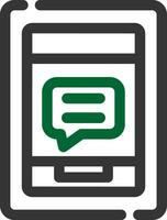 Message On Phone Creative Icon Design vector