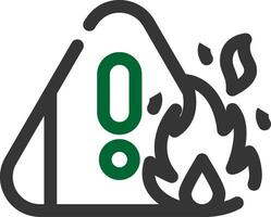 Fire Warning Creative Icon Design vector